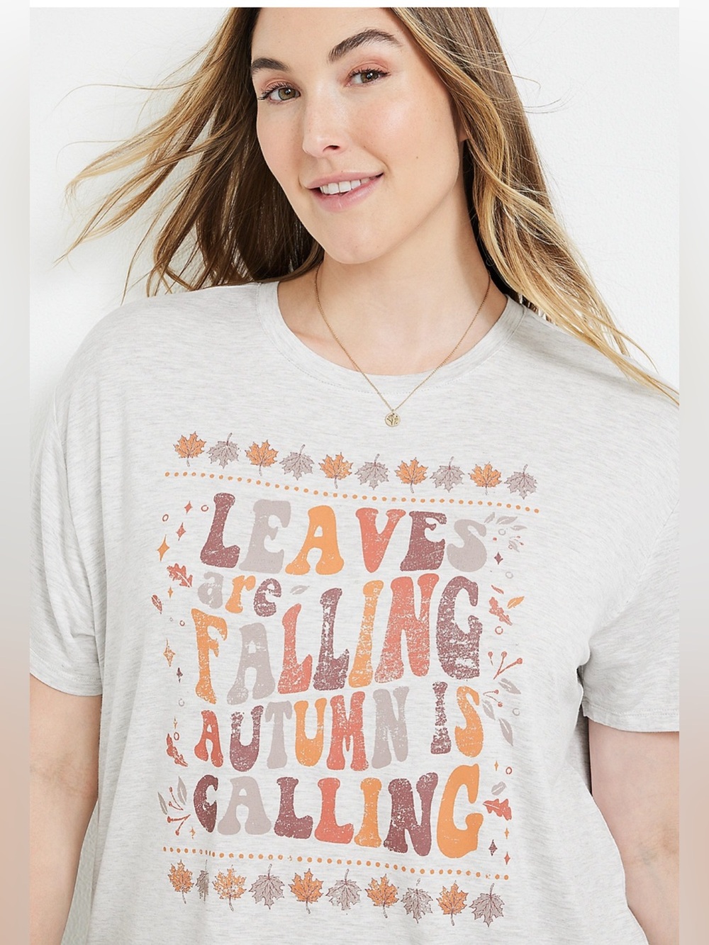 Maurice's fall leaves are coming tee size large